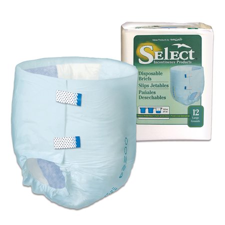 PBE SELECT Select Incontinence Brief L Full Fit, Heavy, PK 12 2634